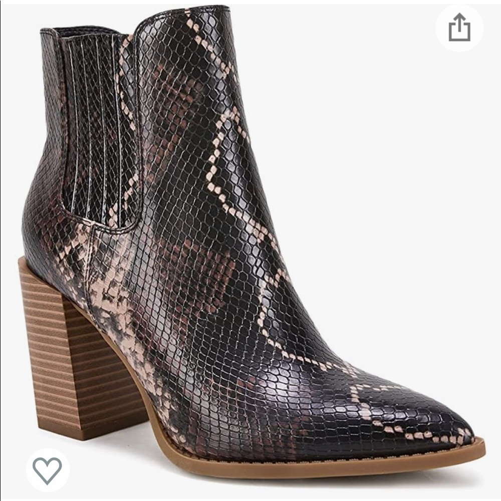 Snakeskin Ankle Boots